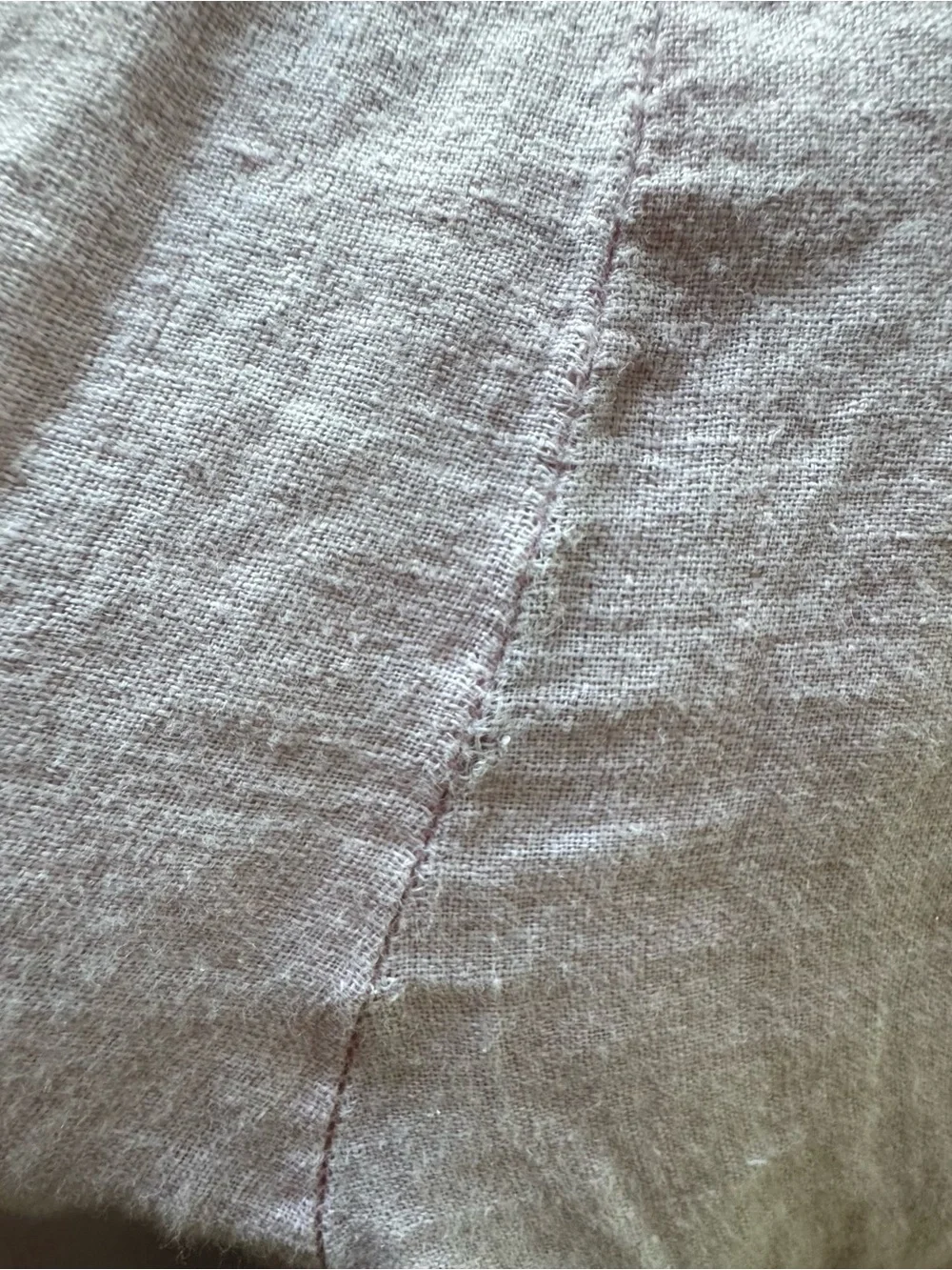 Vintage 90s Flax 100% Linen Lavender Shirt and Pants Set Womens L
